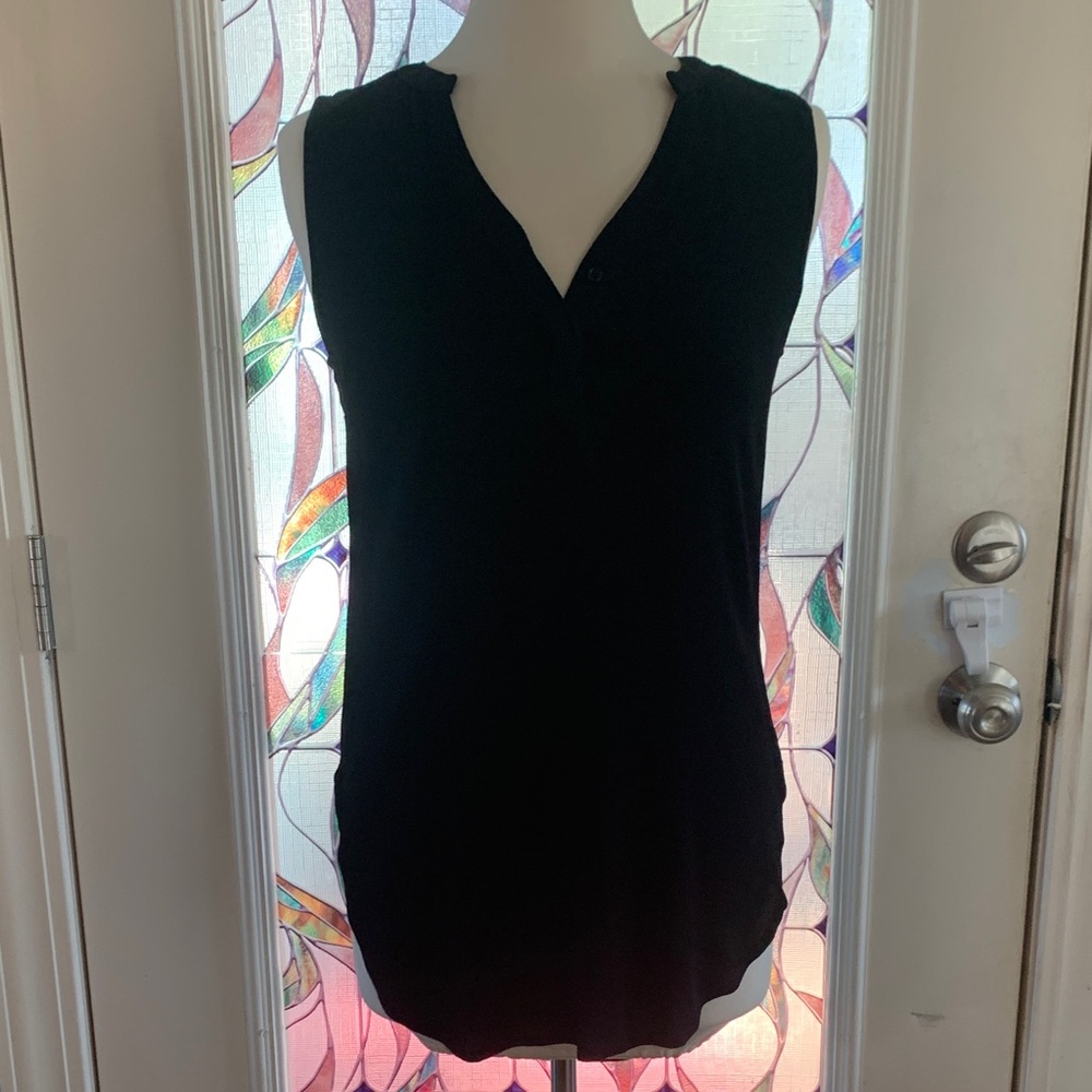 NWT Black Swan Classic Black Hi Low Business Casual Viscose Tank Top